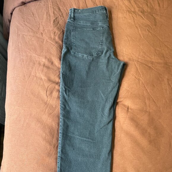 Madewell Perfect Vintage Straight Jean Size 30 Black Raw Hem - Picture 4 of 5